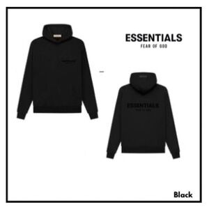 Fear of God ESSENTIALS Black Hoodie Size XXS Oversized Pullover Sweatshirt NWT